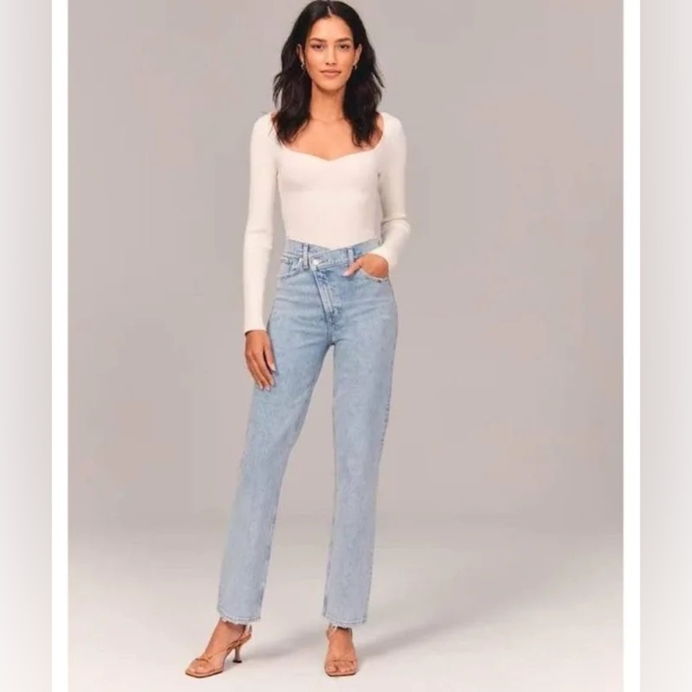 The Dad High Rise Cross Over Jeans
